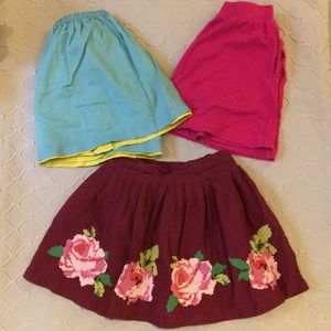 Mini Boden & Primary.com skirt bundle, size 6